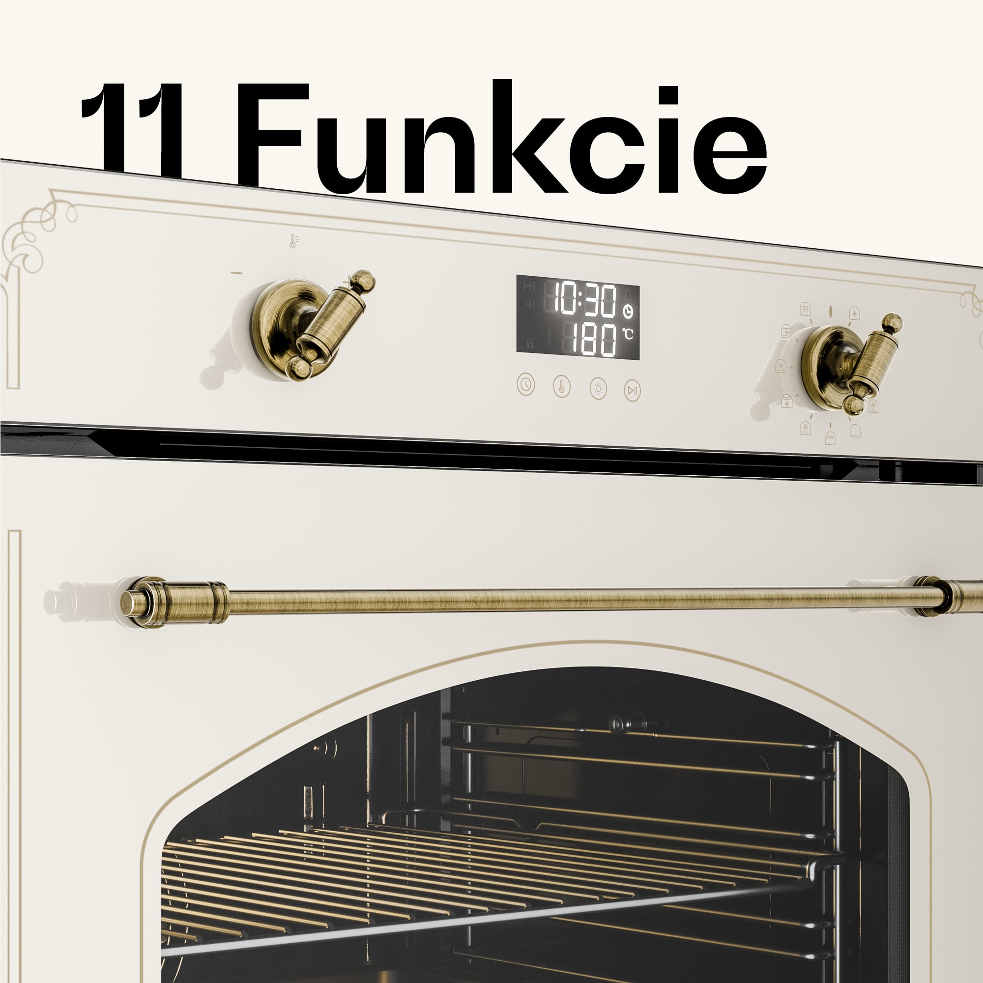 Klarstein Victoria pyro-rúra | elektrická rúra s funkciou pyrolýzy | 3150 W | 76 l | 60 cm – Obrázok 2