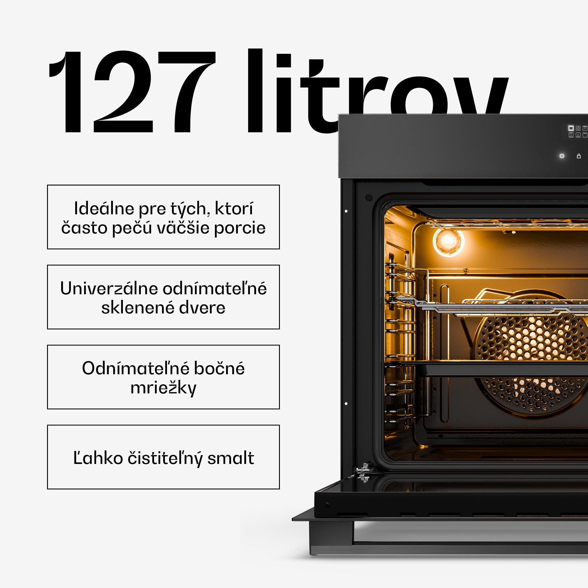 Klarstein Velaire vstavaná rúra | 90 cm | 127 litrov | Trieda energetickej účinnosti A – Obrázok 5
