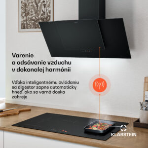 Klarstein HaloSync indukčná varná doska s digestorom| 5 varných zón | 11400 W | 632 m³/h | 90 cm