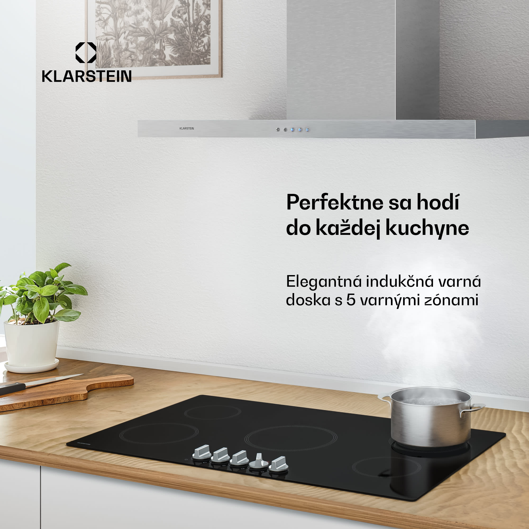 Klarstein Kochheld indukčná varná doska | Elegantná a výkonná | 5 varných zón | 8700 W | 90 cm
