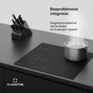 Klarstein PowerGlide indukčná varná doska | povrch odolný proti poškriabaniu | 4 varné zóny | 7400 W | 60 cm