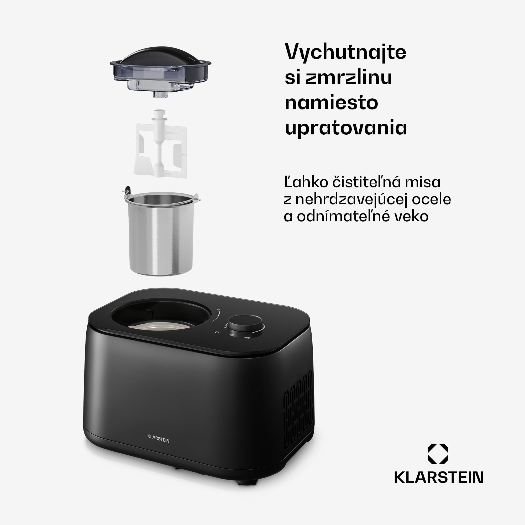 Klarstein FrostFusion zmrzlinovač, príprava slushie a jogurtu s kompresorom | 1 l | 100 W – Obrázok 5