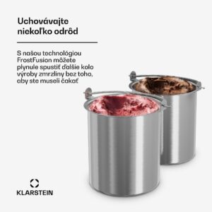 Klarstein FrostFusion nádoba na ľad | 1 liter | nehrdzavejúca oceľ | odolná proti korózii | odolná proti poškriabaniu | vhodná do umývačky riadu