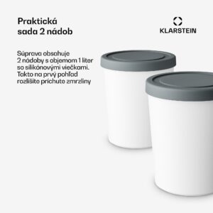 Klarstein Súprava na ľad | 1 liter | plast | vhodné do umývačky riadu