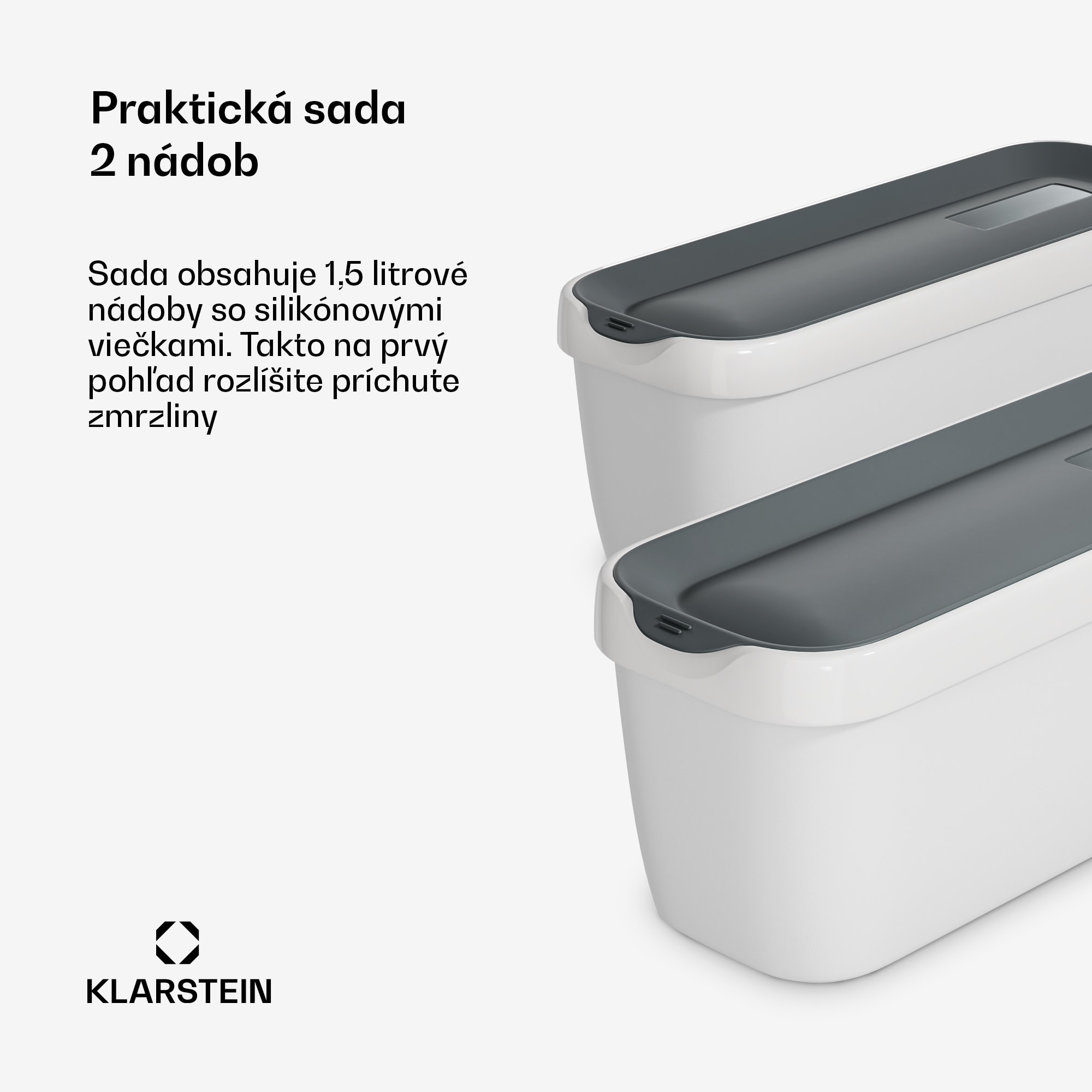 Klarstein Súprava na ľad | 1,5 l | plast | vhodné do umývačky riadu