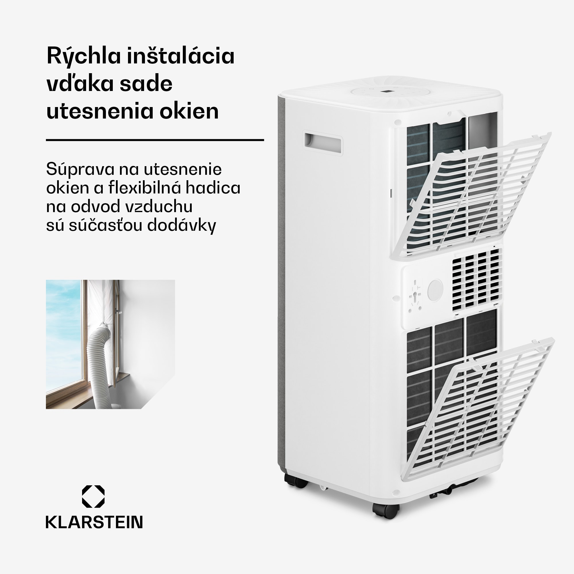 Klarstein AireLux mobilná klimatizácia | 9000 BTU | 31 cm | 33 m² | Energetická trieda A – Obrázok 5