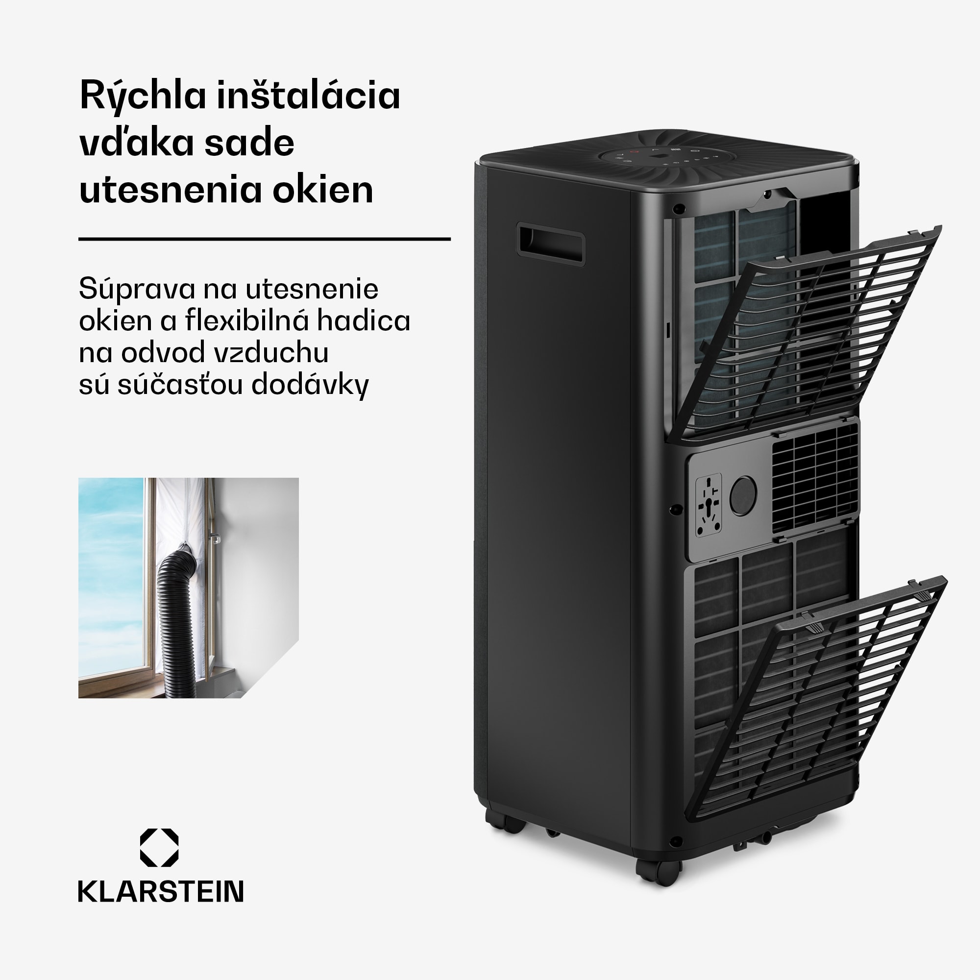 Klarstein AireLux mobilná klimatizácia | 9000 BTU | 31 cm | 33 m² | energetická trieda A – Obrázok 5