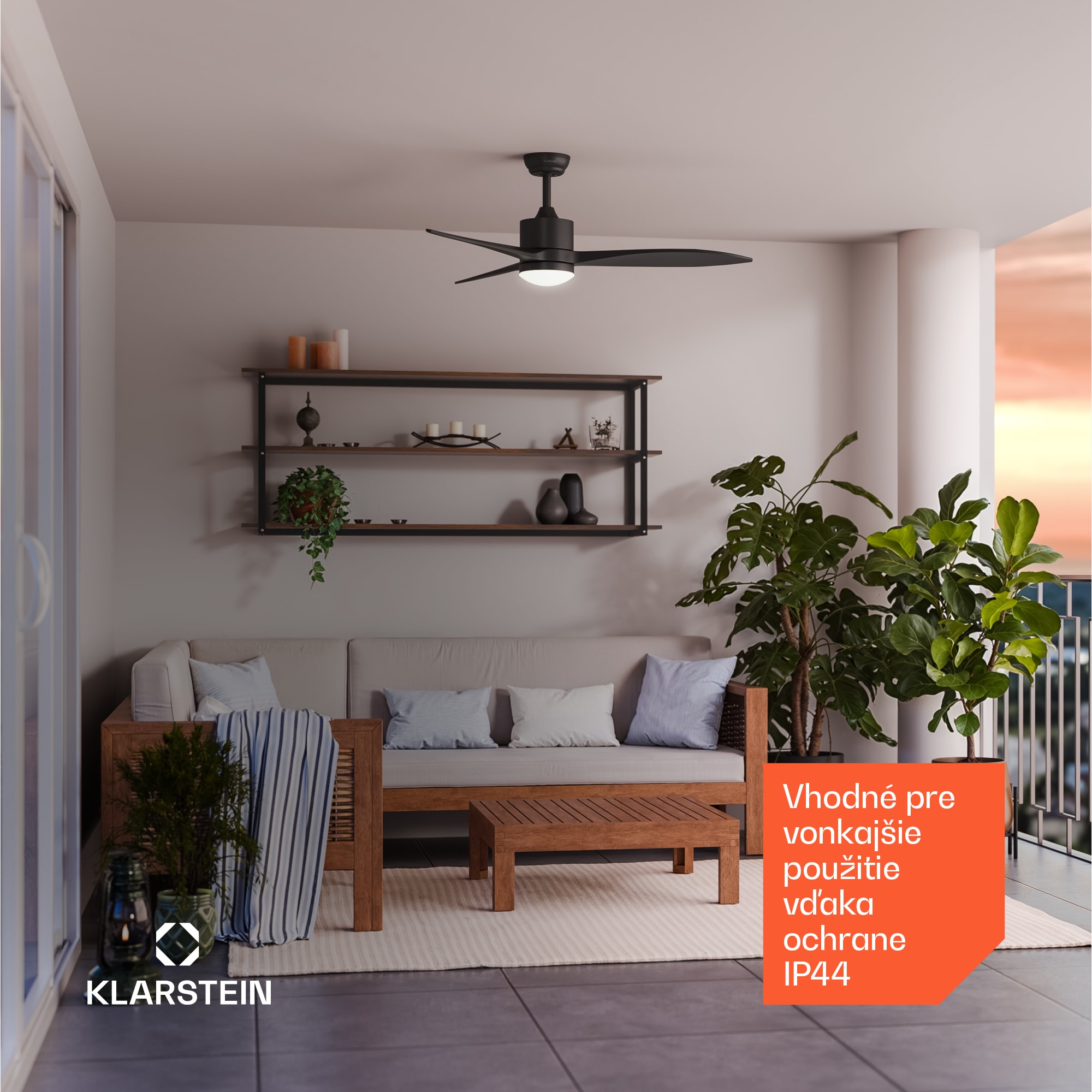 Klarstein SkyBreeze inteligentný stropný ventilátor so svetlom | 132 cm | 27 W | Tichý | LED | Drevo – Obrázok 5