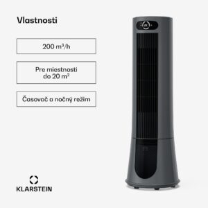 Klarstein Frost ochladzovač vzduchu s vodným chladením | 200 m³/h | 7 l | 20 m² | 2 chladiace balíky | 4 režimy | 45 W