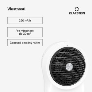 Klarstein Whirlwind ochladzovač vzduchu | 320 m³/h | 6 l | 30 m² | 2 chladiace balíky | 3 režimy | 60 W