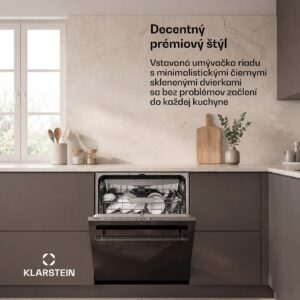 Klarstein Luxara vstavaná umývačka riadu | 8 programov | Technológia Aqua-Stop | 1900 W | 60 cm