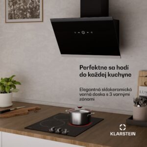 Klarstein EasyCook sklokeramická varná doska | 3 varné zóny | 4700 W | 11 úrovní výkonu | 45 cm
