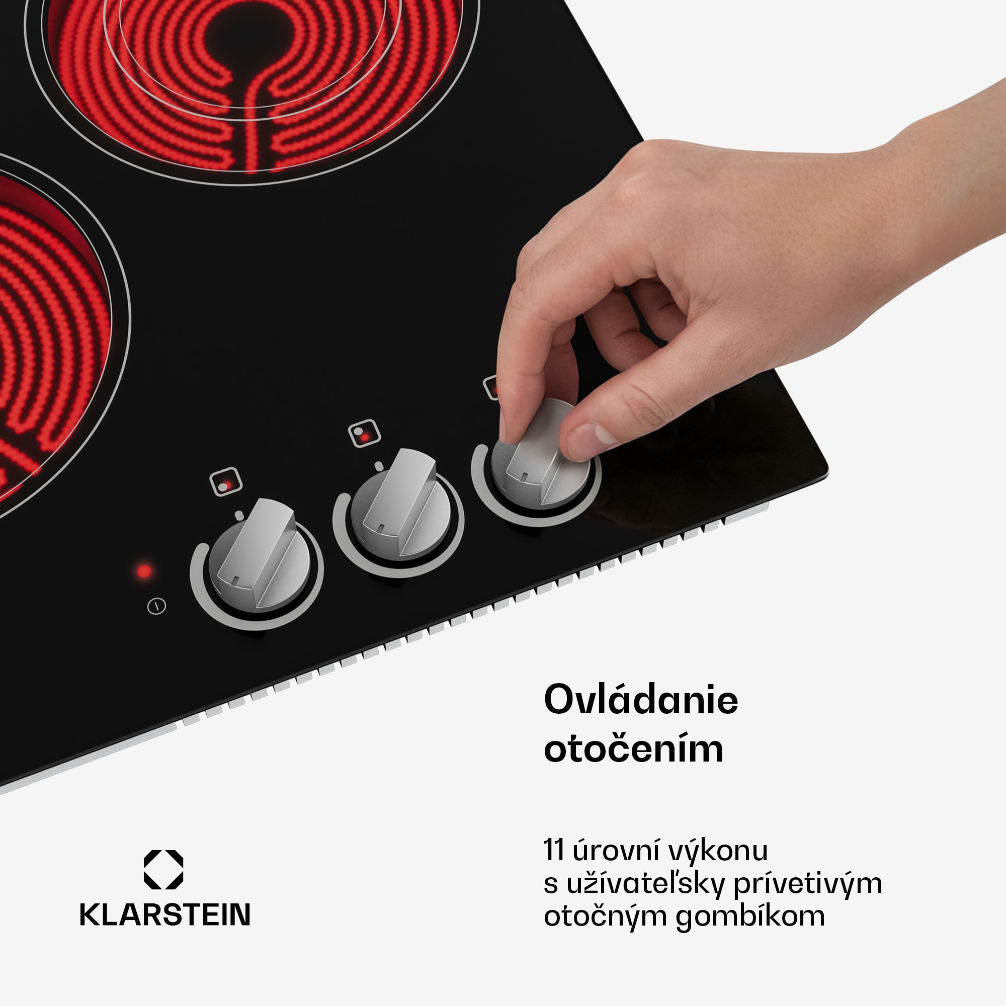 Klarstein EasyCook sklokeramická varná doska | 3 varné zóny | 4700 W | 11 úrovní výkonu | 45 cm – Obrázok 3