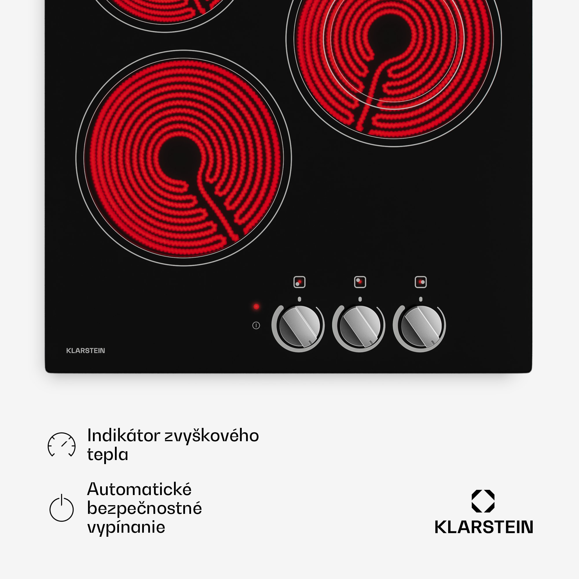 Klarstein EasyCook sklokeramická varná doska | 3 varné zóny | 4700 W | 11 úrovní výkonu | 45 cm – Obrázok 4