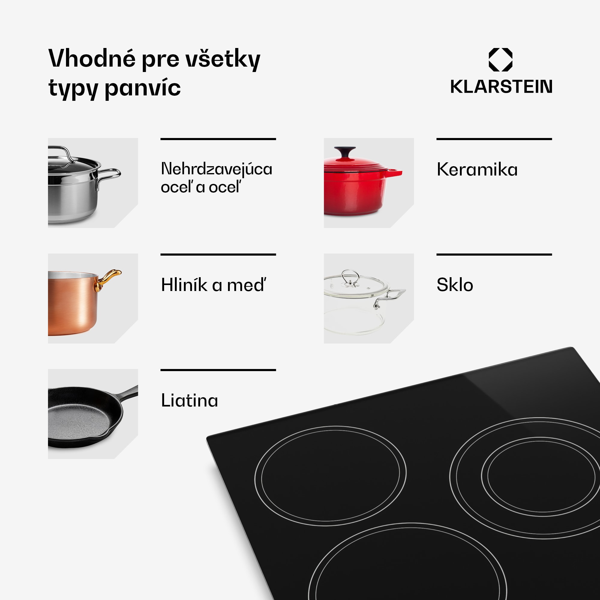 Klarstein EasyCook sklokeramická varná doska | 3 varné zóny | 4700 W | 11 úrovní výkonu | 45 cm – Obrázok 5