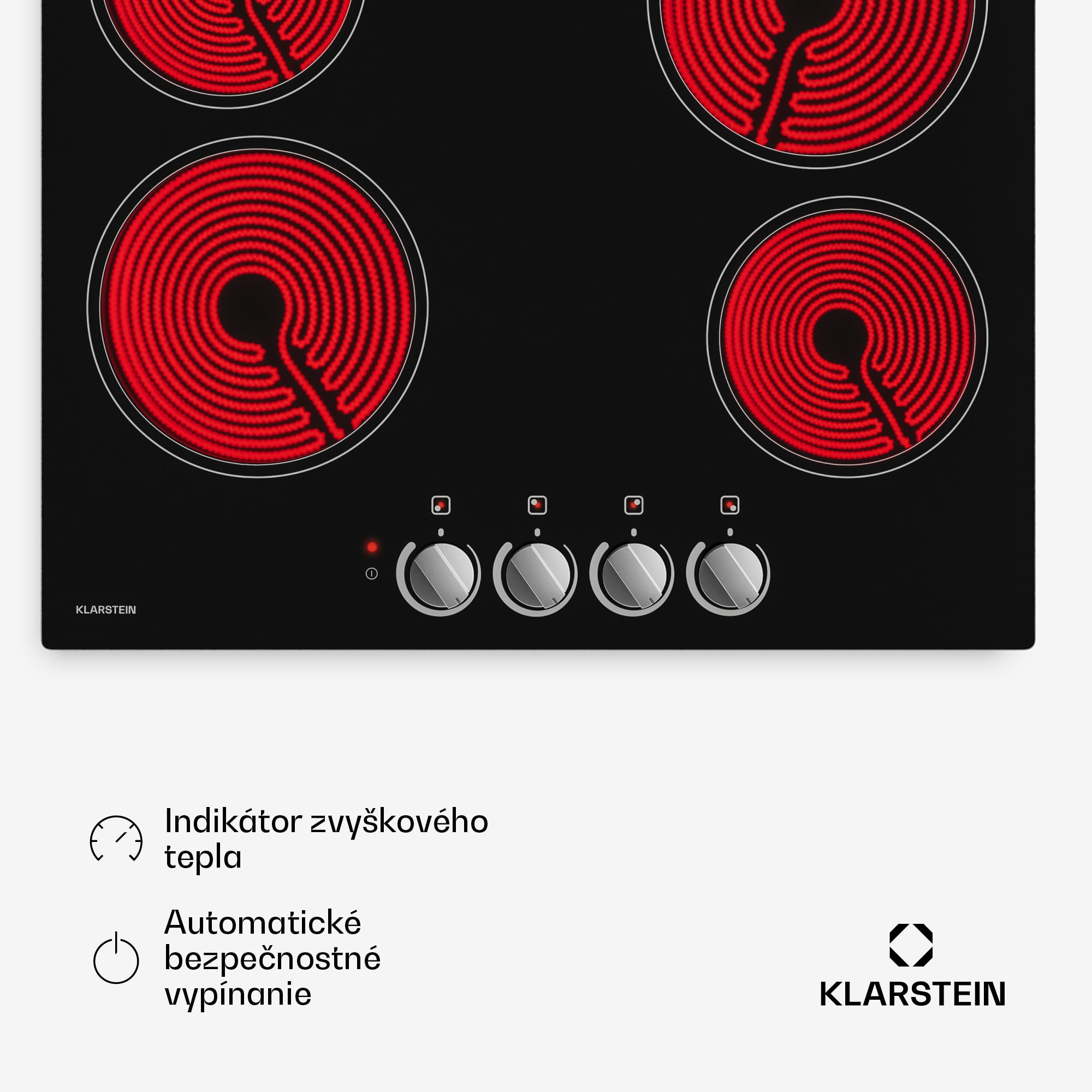 Klarstein EasyCook sklokeramická varná doska | 4 varné zóny | 6000 W | 11 úrovní výkonu | 60 cm – Obrázok 4