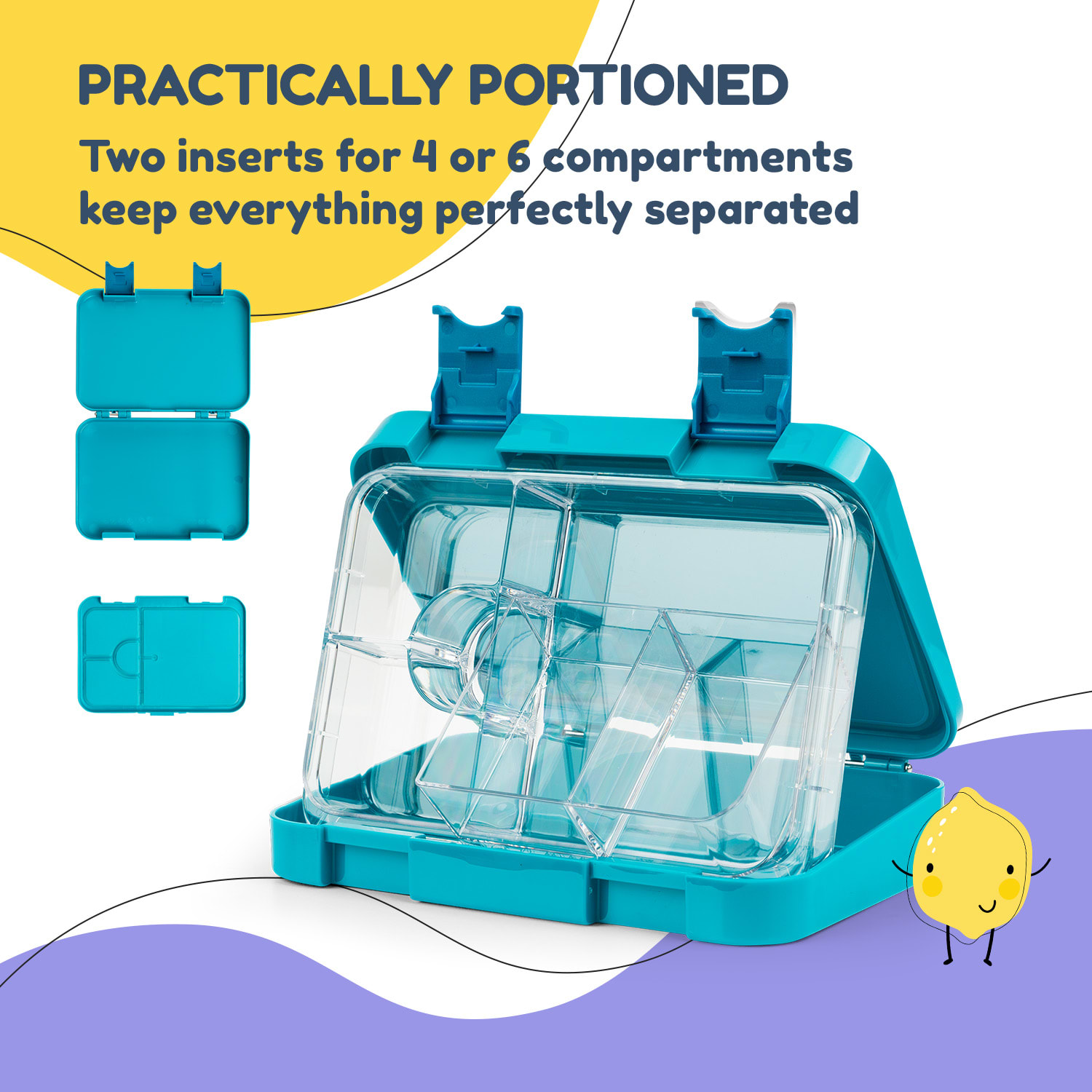 Klarstein Schmatzfatz, Raňajková súprava, dóza na obed a fľaša na pitie, Tritan, tesný uzáver, bez BPA – Obrázok 3