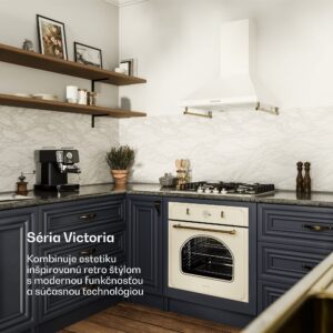 Klarstein Victoria 60 Triple Set plyn, Plynové varné dosky, Rúra, Digestor