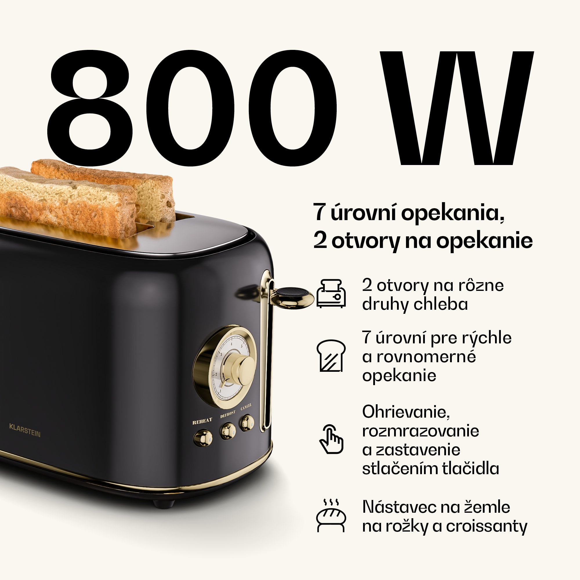 Klarstein Victoria raňajaková sada, hriankovač, kanvica a kávovar – Obrázok 3