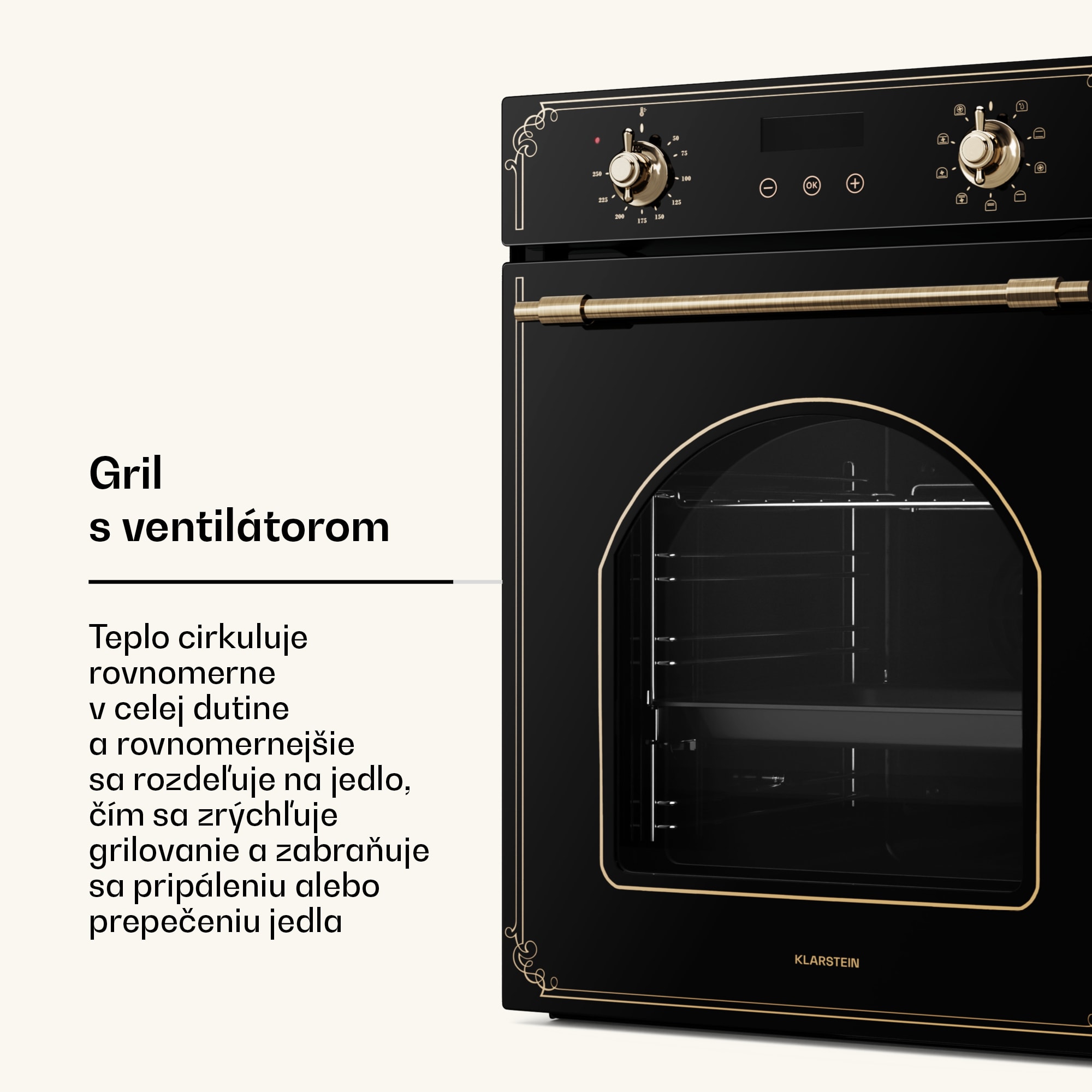 Klarstein Sklokeramická varná doska Victoria + úzka rúra Victoria | Nadčasová | 45 cm – Obrázok 4