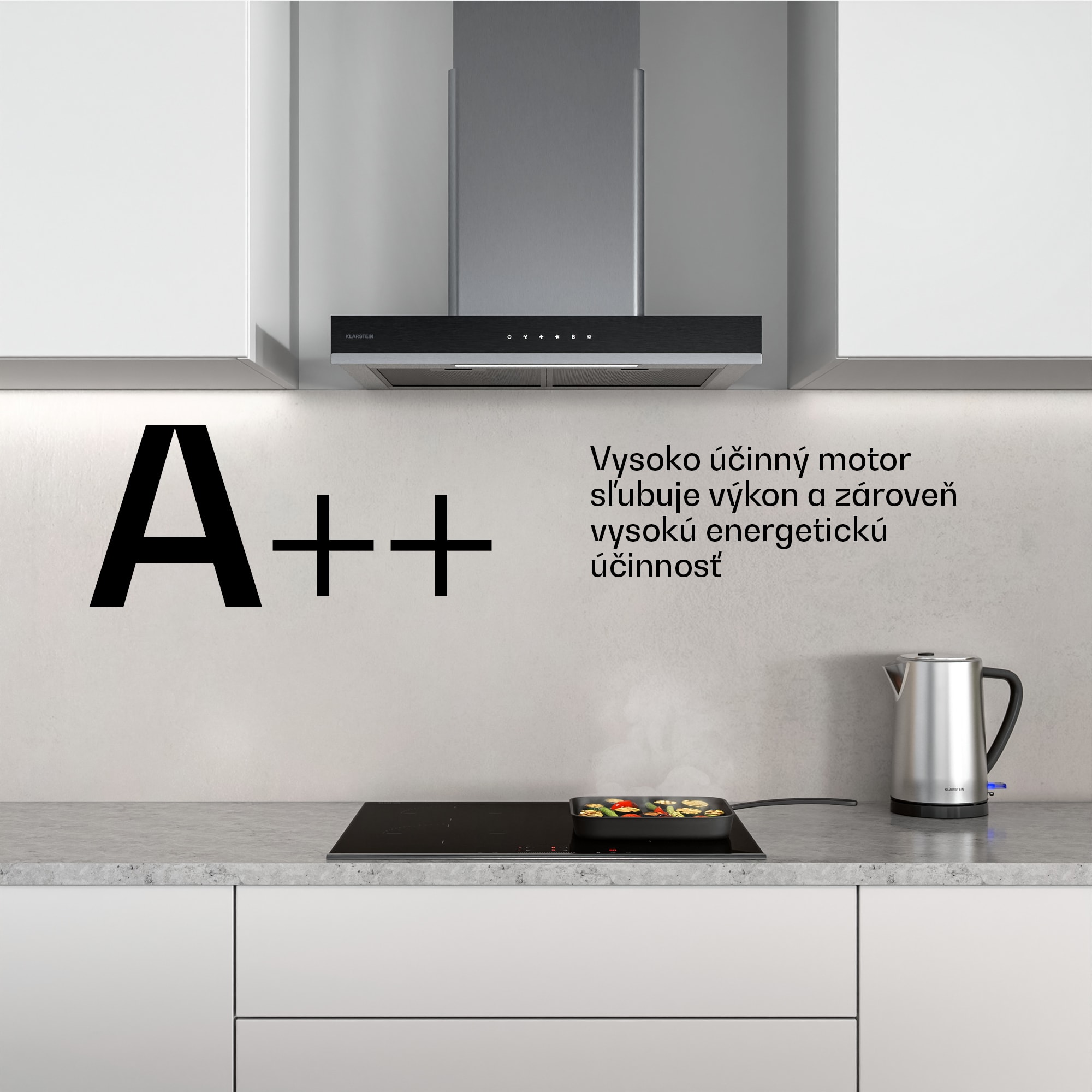 Klarstein Verosteel indukčná varná doska + Verosteel digestor | 60 cm – Obrázok 4