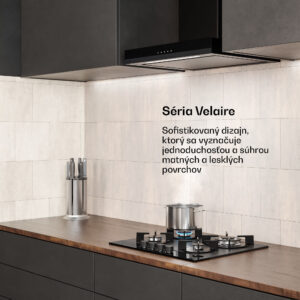 Klarstein Velaire plynová varná doska + Velaire komínový odsávač | Minimalistický & elegantný | 60 cm