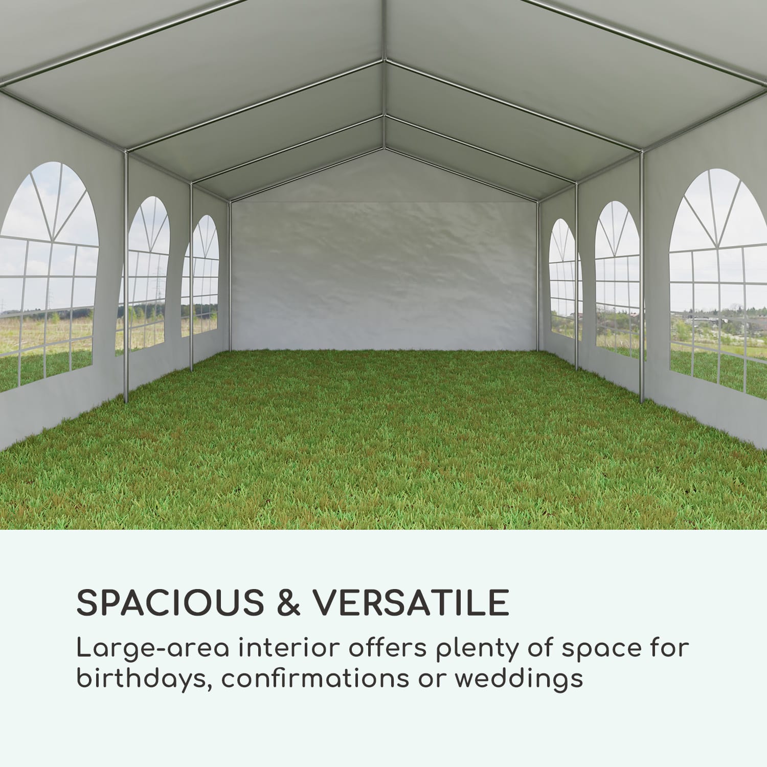 Blumfeldt Sommerfest, párty stan, 4 x 8 m, 500 g/m², PVC, nepremokavý, nehorľavý