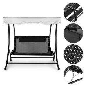 Blumfeldt Aristo, hojdacie ležadlo, záhradné ležadlo, záhradná hojdačka, vrátane vankúša, šedé