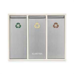 Klarstein Ordnungshütter 3, 45 l, krémovo-béžová, box na triedený odpad, 3 x 15 l