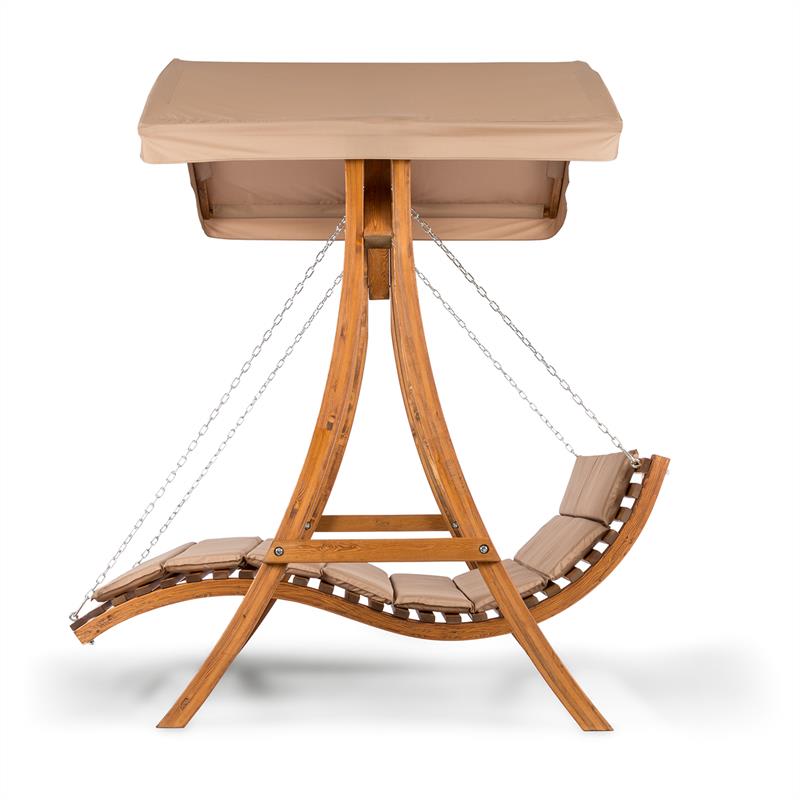 Blumfeldt Bermuda, záhradná hojdačka, 130 cm, 2 sedadlá, slnečná plachta – Obrázok 3