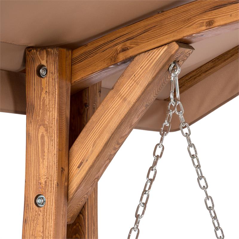 Blumfeldt Bermuda, záhradná hojdačka, 130 cm, 2 sedadlá, slnečná plachta – Obrázok 4