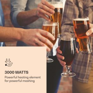 Klarstein Mundschenk XXL, sladový kotol, 50 l, 2500 W, zariadenie na varenie piva - sada, nehrdzavejúca oceľ