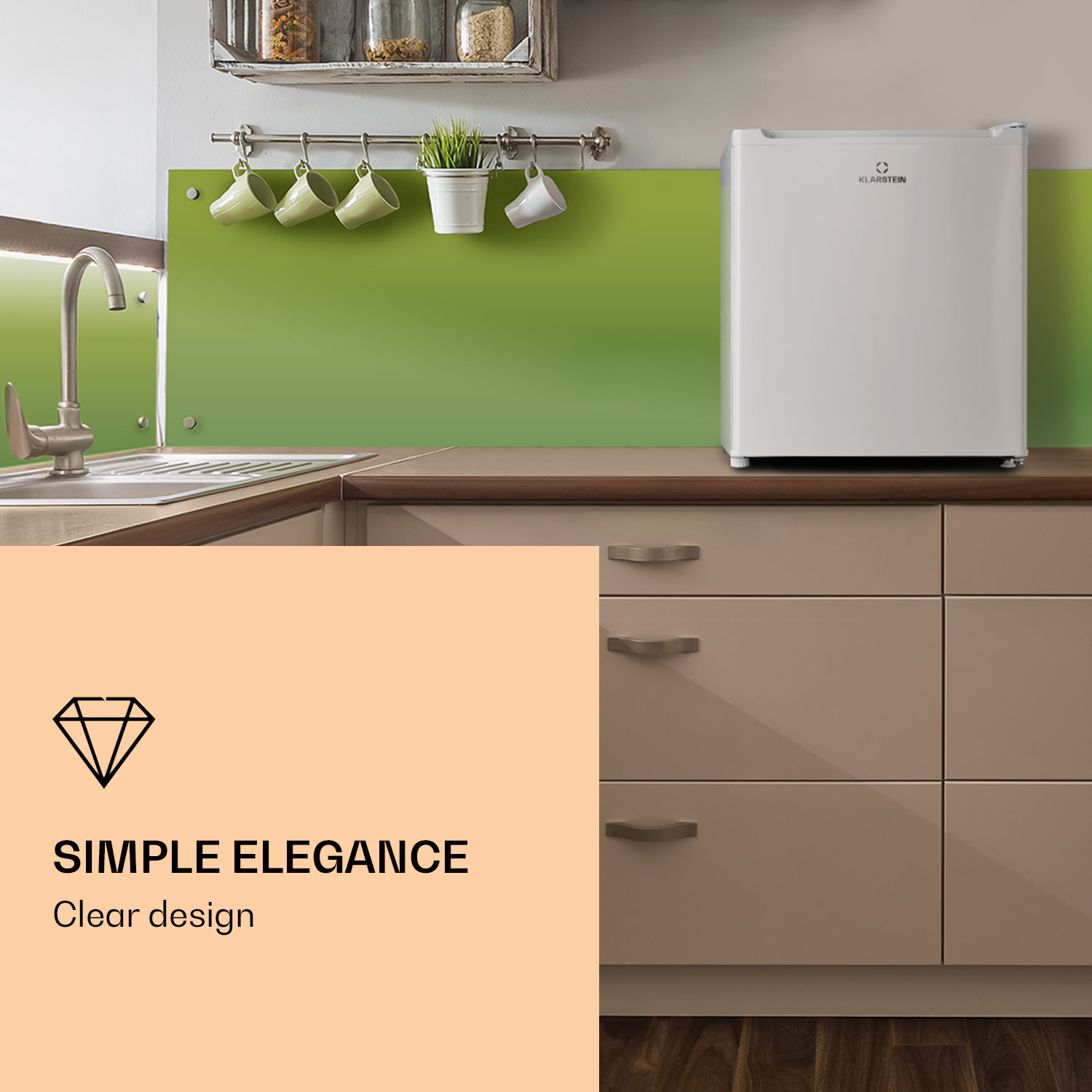 Klarstein Garfield Eco E, mraznička, 33 l, 4 hviezdičky, kompaktná, biela