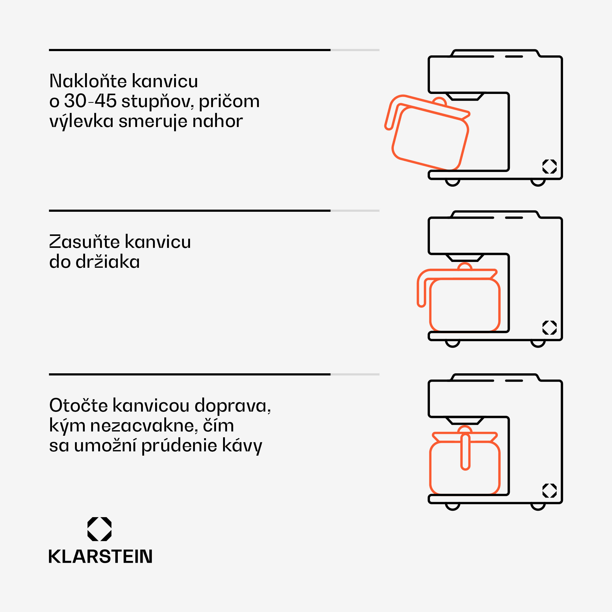 Klarstein Arabica 1.2, kávovar, 1,2 l, EasyTouch Control, strieborný/čierny – Obrázok 3