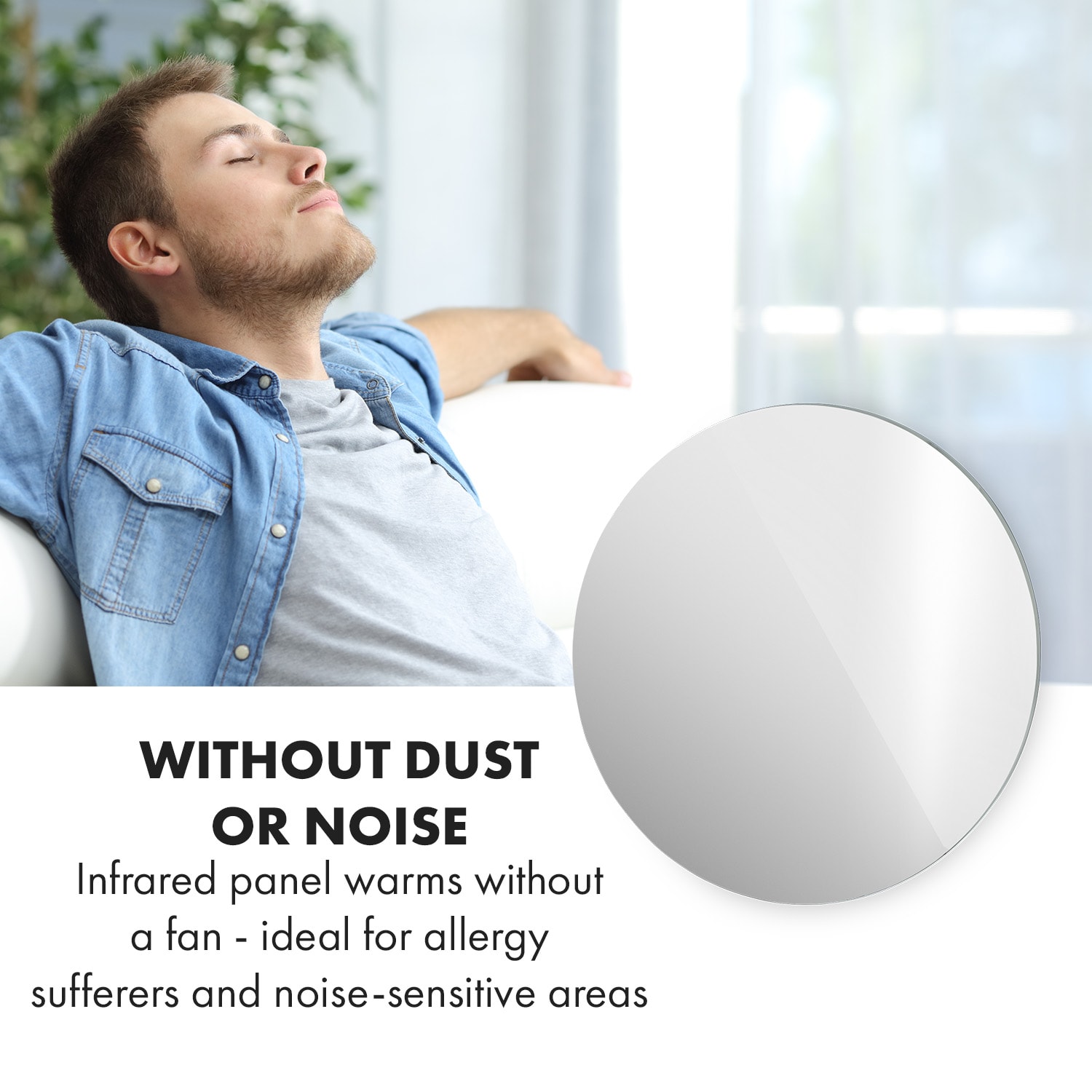 Klarstein Marvel Mirror, infračervený ohrievač, 300 W, týždenný časovač, IP54, okrúhle zrkadlo – Obrázok 4