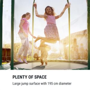 KLARFIT Jumpstarter, trampolína, 2,5 m Ø, sieť 120 kg max., 195 cm Ø skákacia plocha