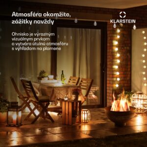 Blumfeldt Savage, ohnisko s grilom, Ø 60,5 cm, oceľ, ochranný kryt, hrdzavá