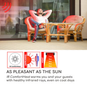 Blumfeldt Heat Guru 360 Mini, infračervený ohrievač, 700/350 W, oscilácia, čierny