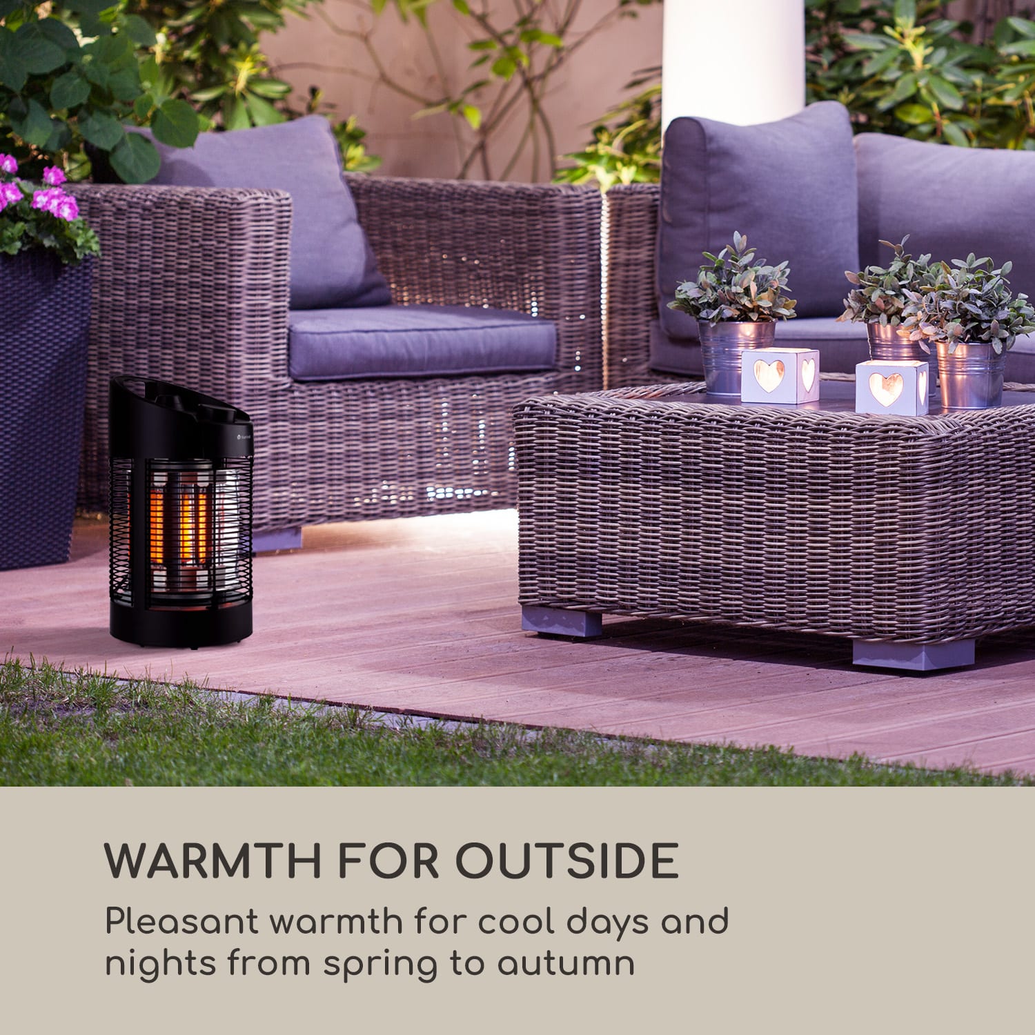 Blumfeldt Heat Guru 360 Mini, infračervený ohrievač, 700/350 W, oscilácia, čierny – Obrázok 2