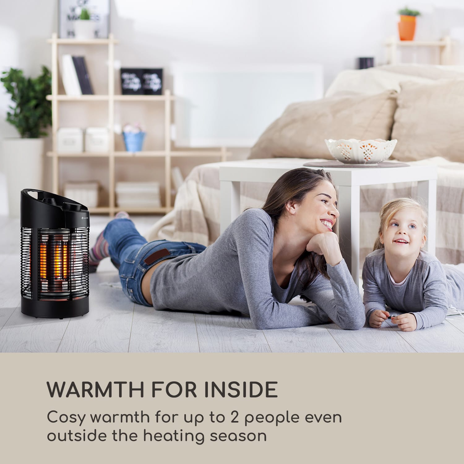 Blumfeldt Heat Guru 360 Mini, infračervený ohrievač, 700/350 W, oscilácia, čierny – Obrázok 5