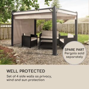 Blumfeldt Pantheon Cortina Pergola, súprava náhradných bočných stien: 4 steny, 200 g/m², polyesterová tkanina, 3 x 6 m