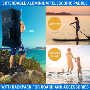 Capital Sports Lanikai Cruiser 9.8, nafukovací paddelboard, súprava so SUP doskou, 305 × 77 × 10