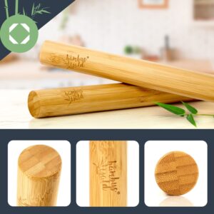 Klarstein Valček na cesto, súprava 2 kusov, 30/40 x 3,3 cm, 100 % bambus, hladký povrch