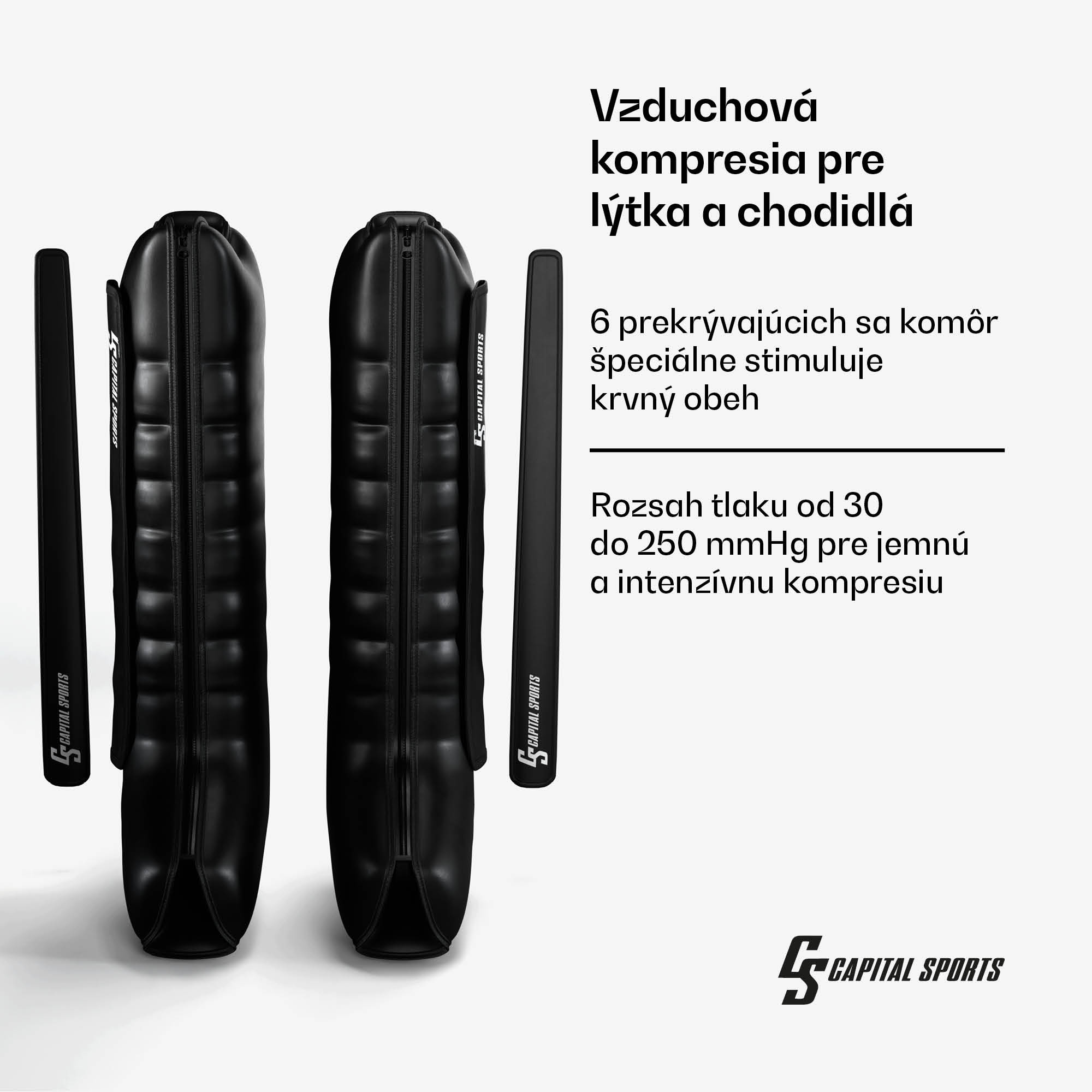Capital Sports Hyper Cap vzduchový kompresný návlek, 6 oddielov, jemná až intenzívna kompresia