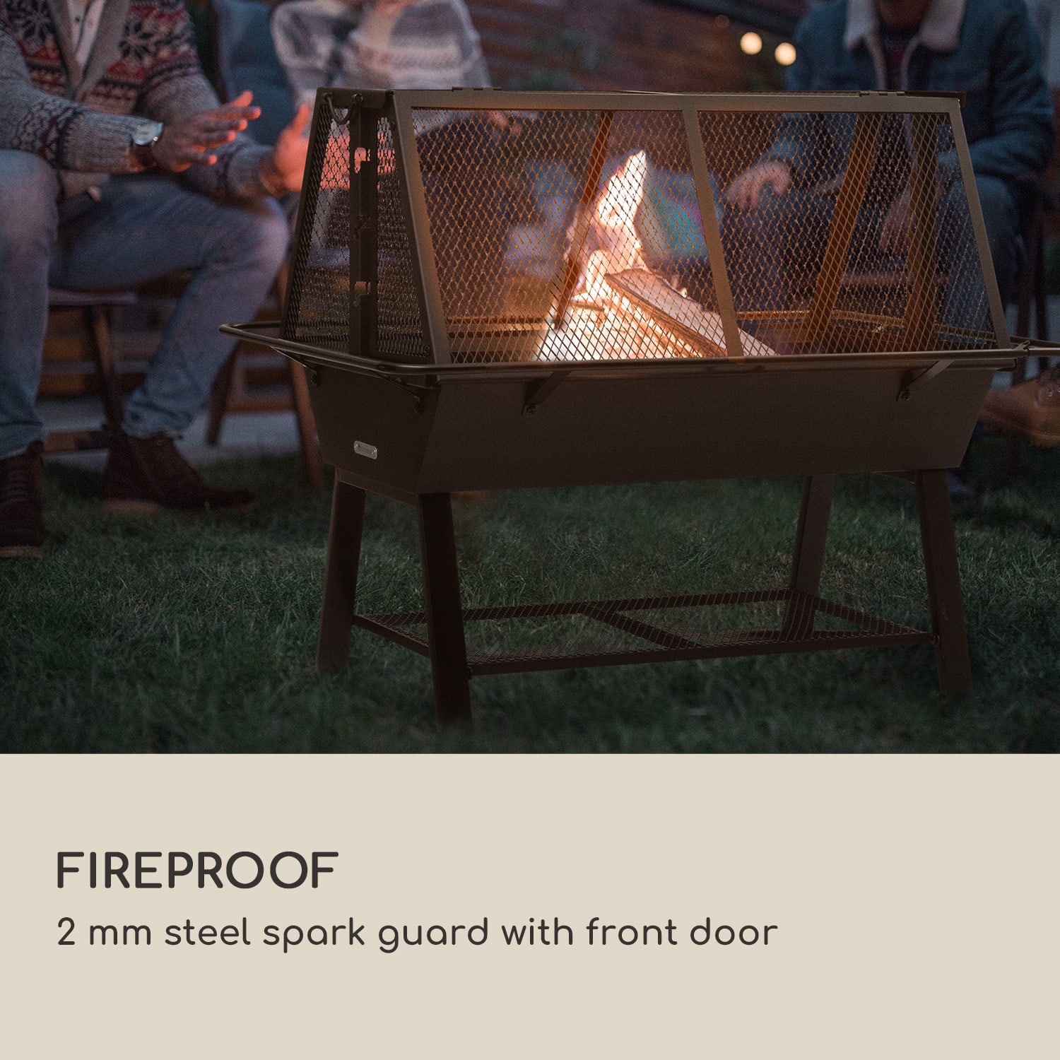 Blumfeldt Milos Alto, otočný gril, žiaruvzdorná oceľová konštrukcia, priehradka na drevo