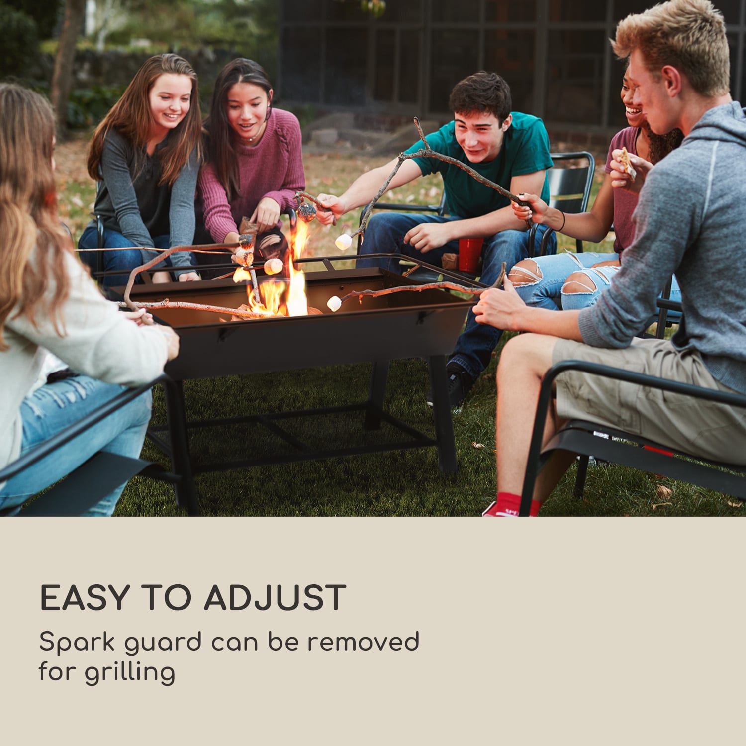 Blumfeldt Milos Alto, otočný gril, žiaruvzdorná oceľová konštrukcia, priehradka na drevo – Obrázok 3