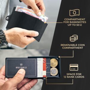 Slimpuro ZNAP Airtag Wallet, 12 kariet, priehradka na mince, 8,9 x 1,8 x 6,3 cm (Š x V x H), ochrana RFID