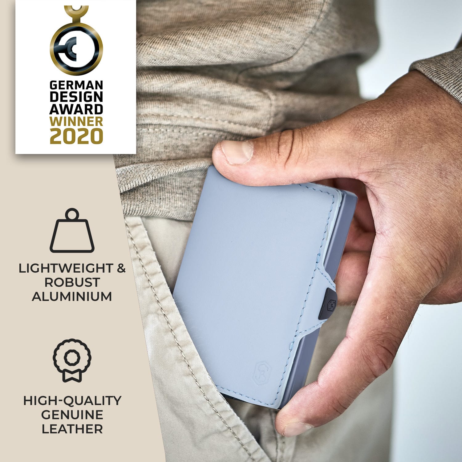 Slimpuro ZNAP Slim Wallet, 12 kariet, priehradka na mince, 8,9 x 1,8 x 6,3 cm (Š x V x H), ochrana RFID – Obrázok 5