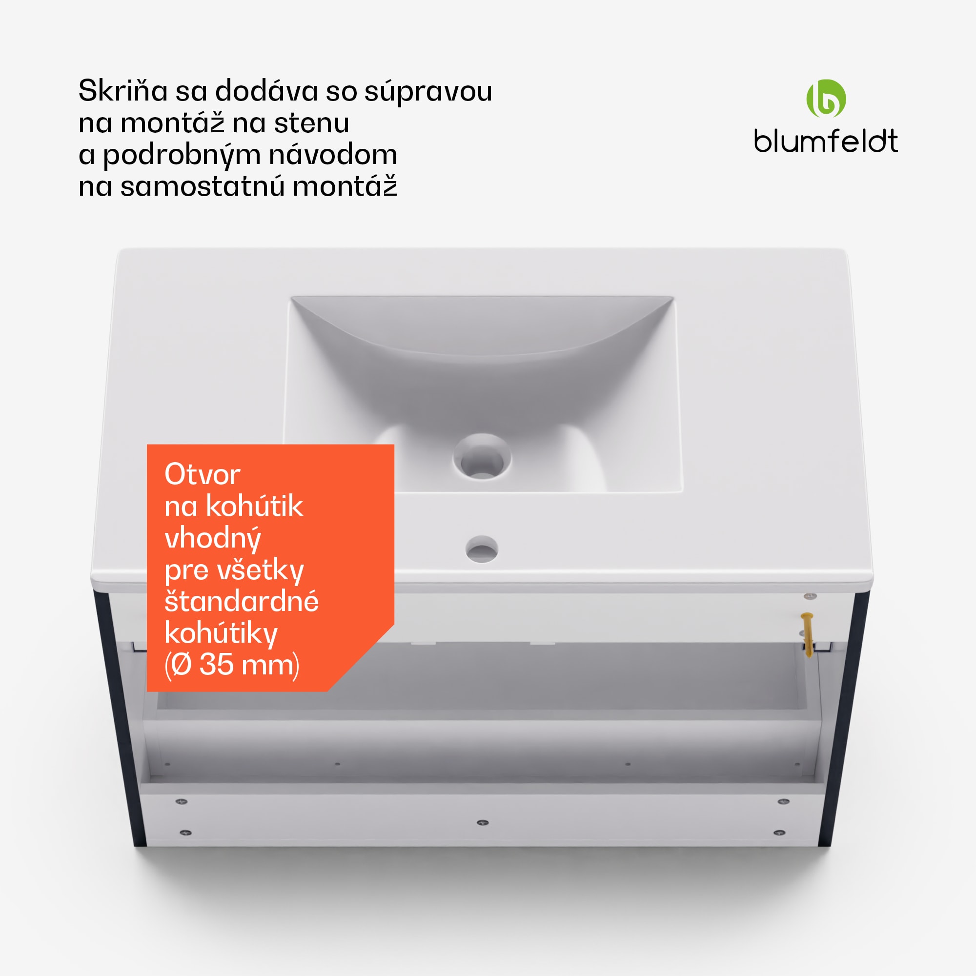 Blumfeldt Johnstone, umývadlo a skrinka do kúpeľne, 80 cm, keramické umývadlo, zatváranie Soft-Close – Obrázok 4