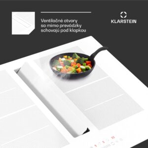 Klarstein Chef-Fusion Down Air System, 2 v 1, indukčná varná doska + digestor, výkonný, 7200 W